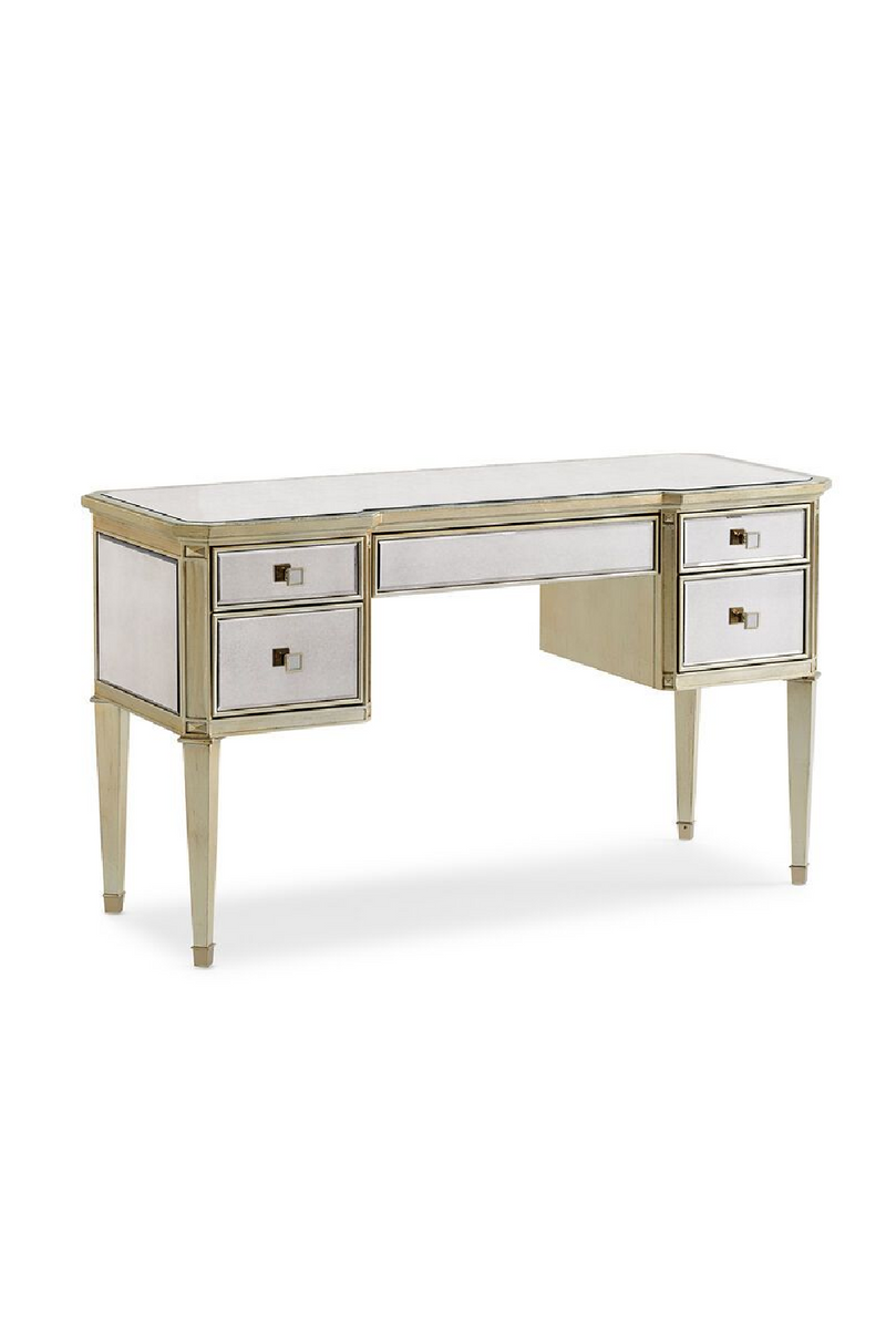 Bureau en bois et miroir antique | Caracole Reflective | Meubleluxe.fr