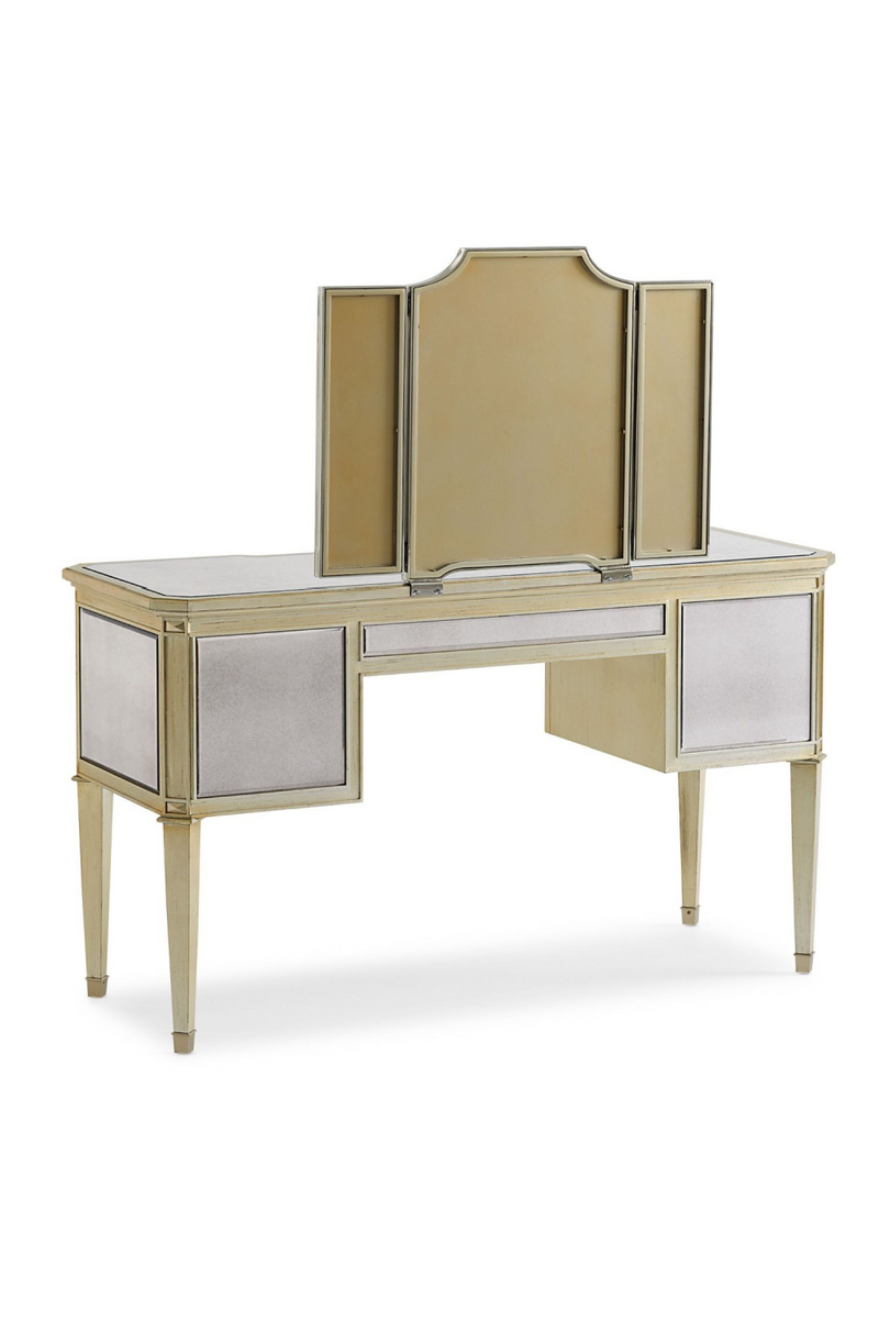 Bureau en bois et miroir antique | Caracole Reflective | Meubleluxe.fr