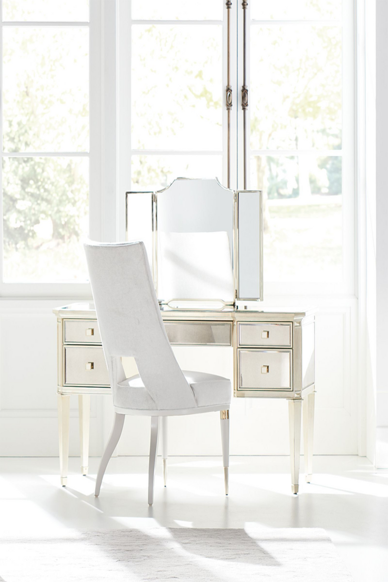 Bureau en bois et miroir antique | Caracole Reflective | Meubleluxe.fr