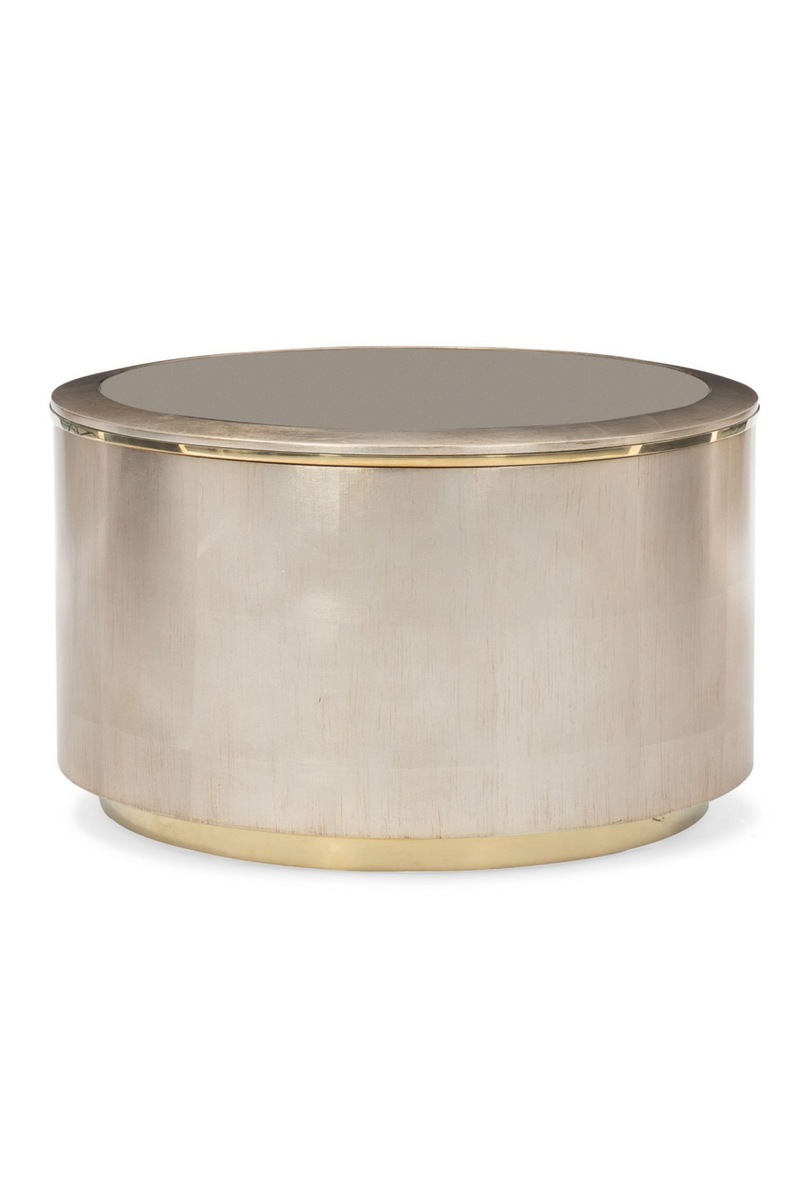 Table basse ronde dorée et argentée | Caracole Circle | Meubleluxe.fr