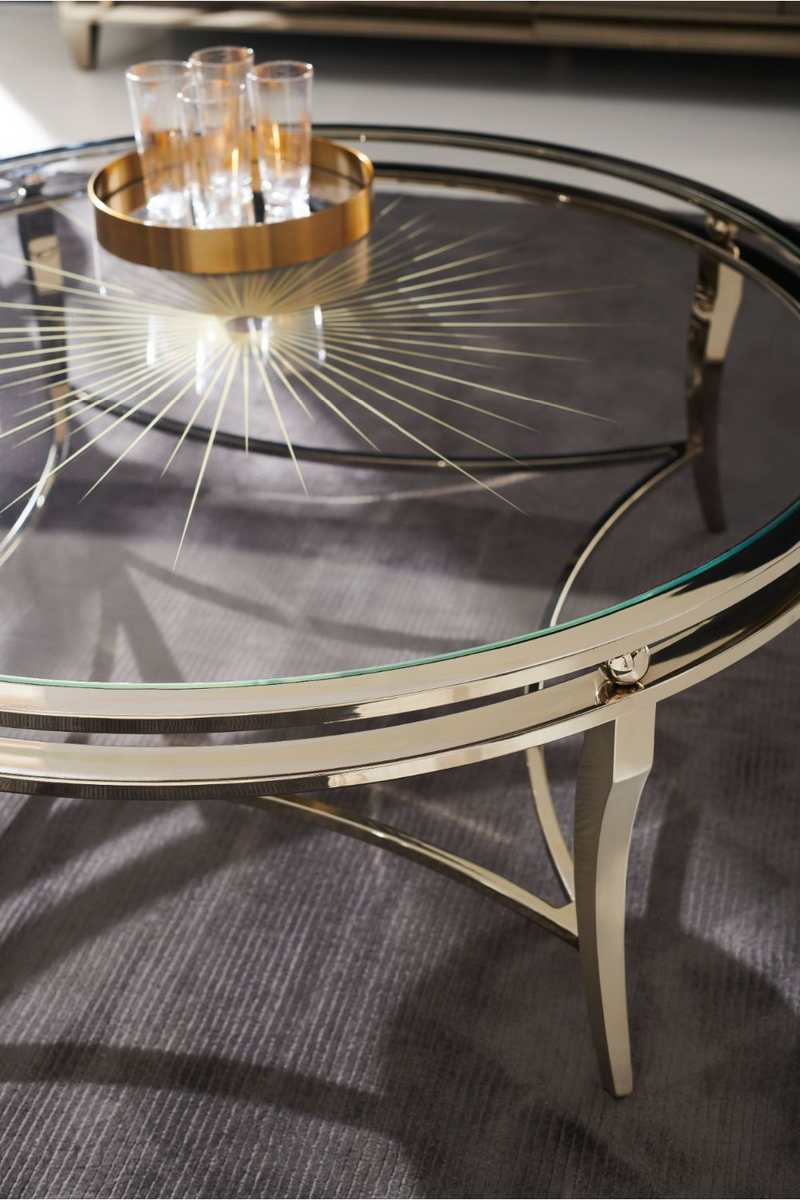 Table basse ronde en verre | Caracole Born | Meubleluxe.fr