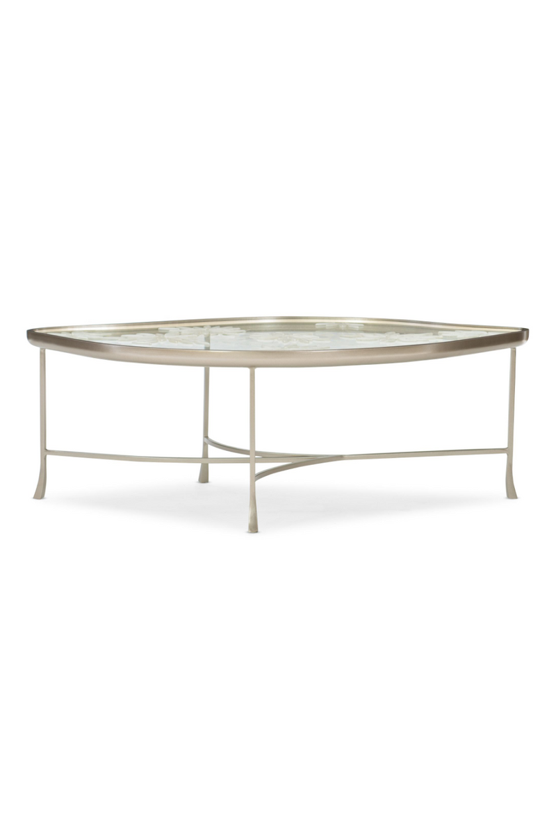 Table basse à motifs en verre | Caracole Leaf | Meubleluxe.fr