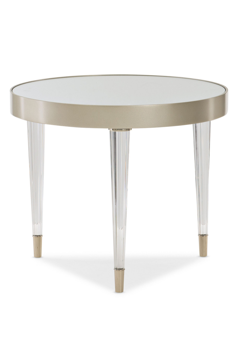 Table d'appoint dorée en laiton et en verre | Caracole Tri S | Meubleluxe.fr