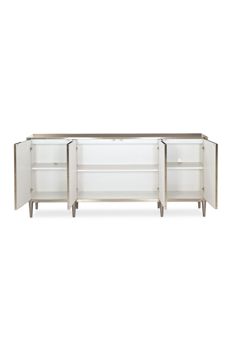 Buffet 4 portes en acrylique imprimé bleu mer | Caracole Sea | Meubleluxe.fr