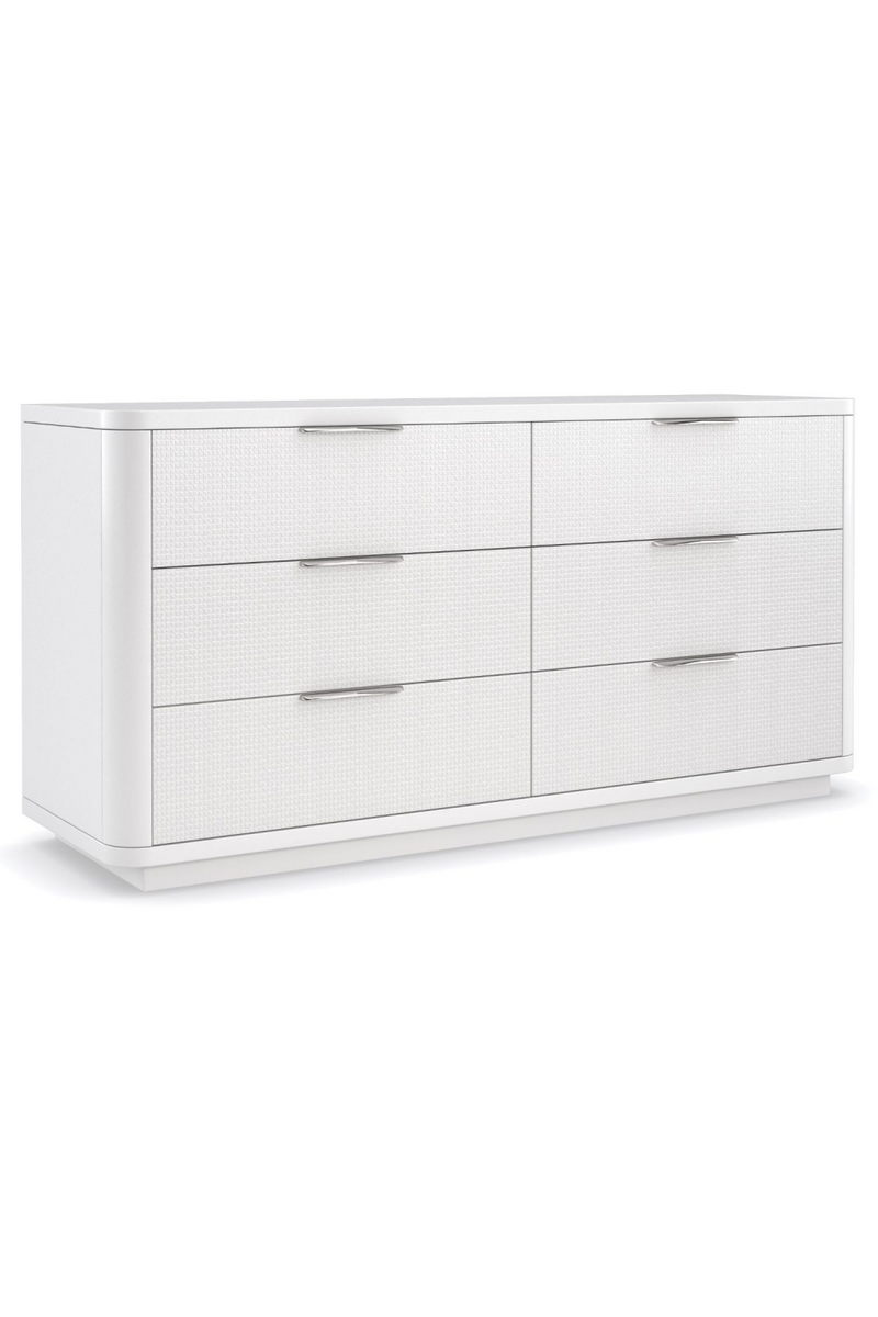 Double commode en bois blanc sculpté | Caracole Loving Touch | Meubleluxe.fr