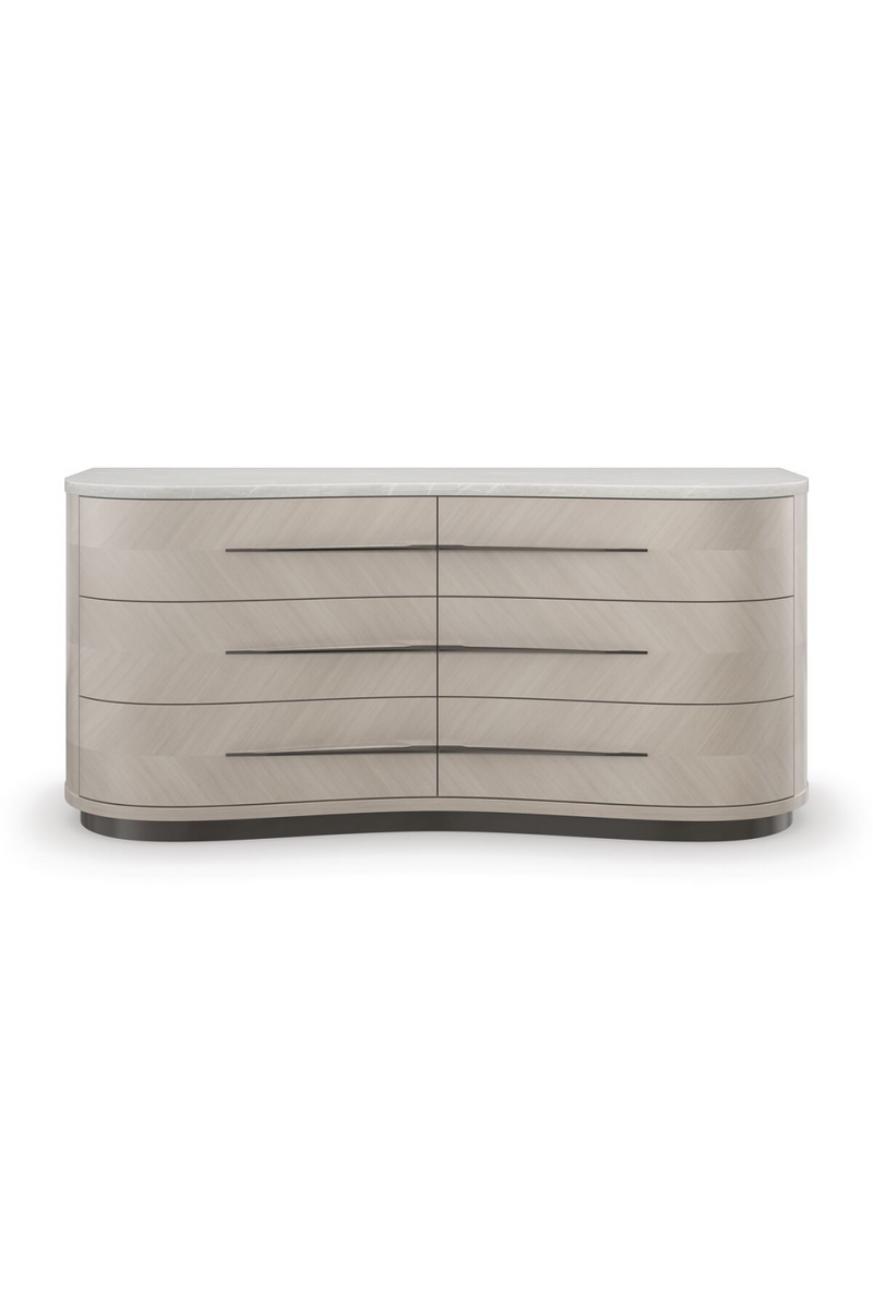 Commode en bois et marbre blanc | Caracole Roam | Meubleluxe.fr