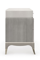 Table de chevet en bois et galuchat crème | Caracole Acapella S | Meubleluxe.fr