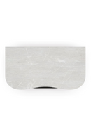 Table de chevet en bois et marbre blanc | Caracole Nomadic | Meubleluxe.fr