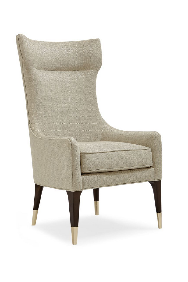 Fauteuil en tissu champagne | Caracole Perfect Pairing | Meubleluxe.fr