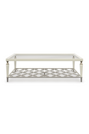 Table basse rectangulaire en verre crème | Caracole Charming | Meubleluxe.fr