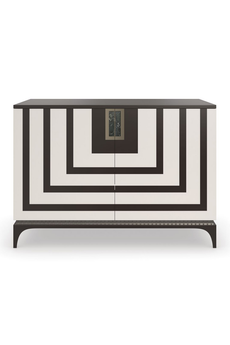 Buffet en bois blanc brillant et chocolat | Caracole Sufficient | OROA.fr