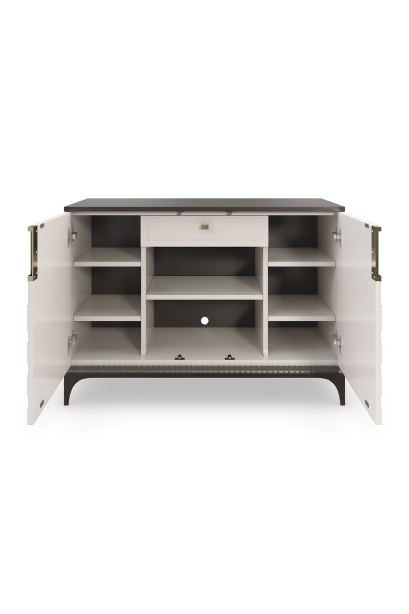 Buffet en bois blanc brillant et chocolat | Caracole Sufficient | OROA.fr
