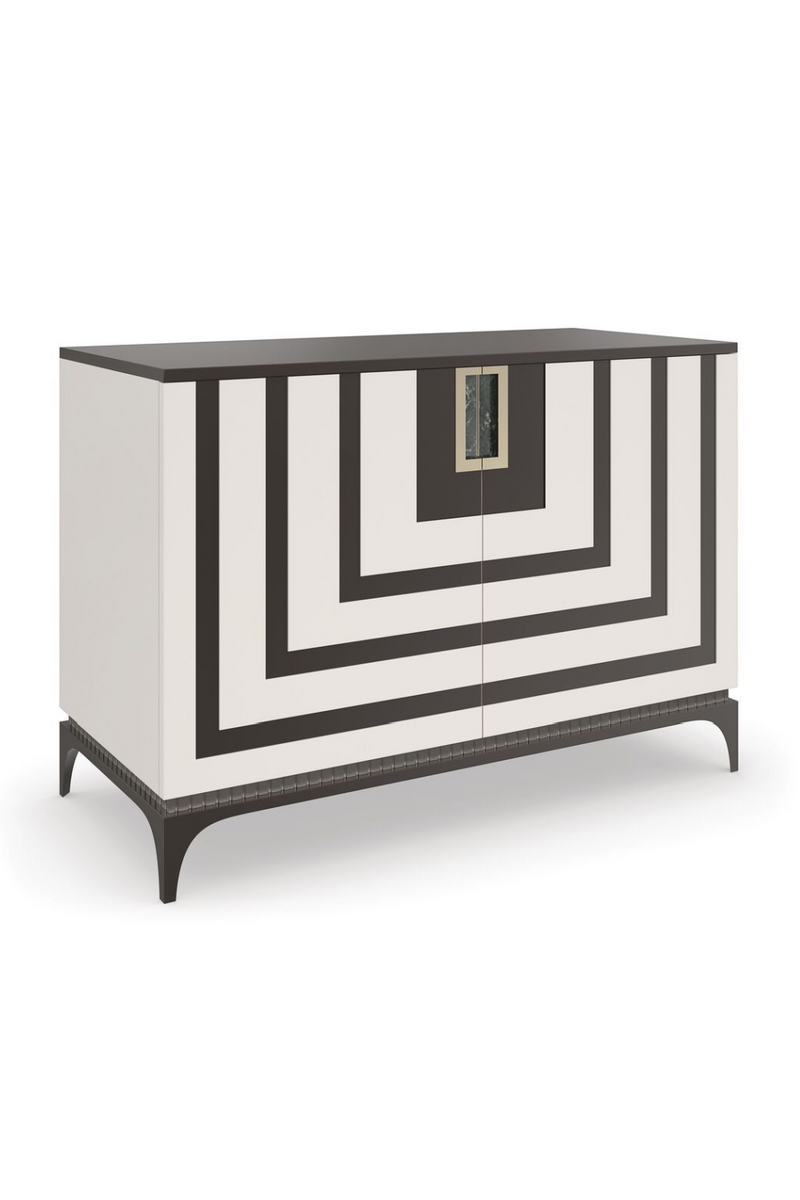 Buffet en bois blanc brillant et chocolat | Caracole Sufficient | OROA.fr