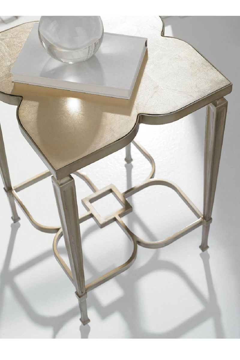 Table d'appoint en métal taupe | Caracole Charm | Meubleluxe.fr