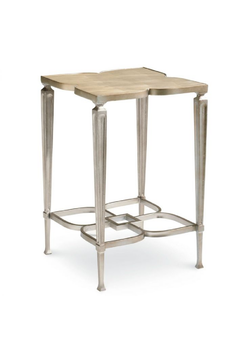 Table d'appoint en métal taupe | Caracole Charm | Meubleluxe.fr