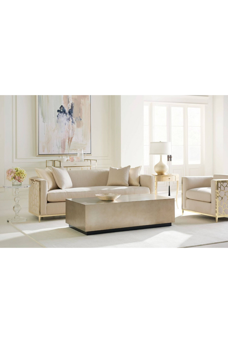 Table basse rectangulaire en bois taupe | Caracole Couture | Meubleluxe.fr