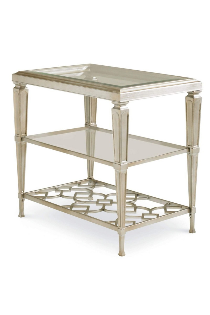 Table d'appoint en métal taupe | Caracole Connection | Meubleluxe.fr