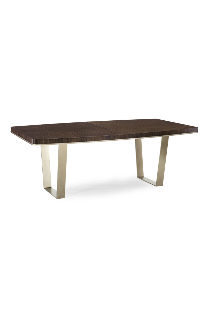 Table de salle à manger extensible en bois d'eucalyptus fumé | Caracole Streamline  | Meubleluxe.fr