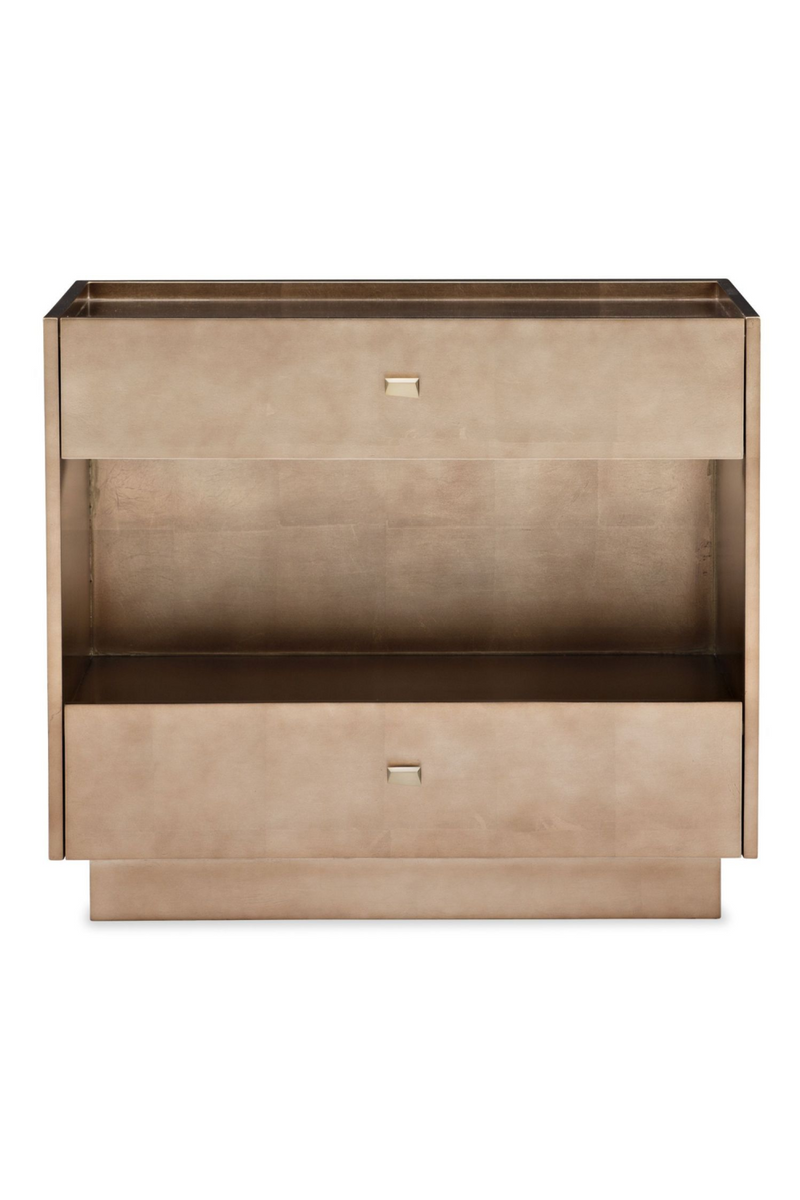 Table de chevet en bois de bouleau bronze | Caracole Perimeter | Meubleluxe.fr