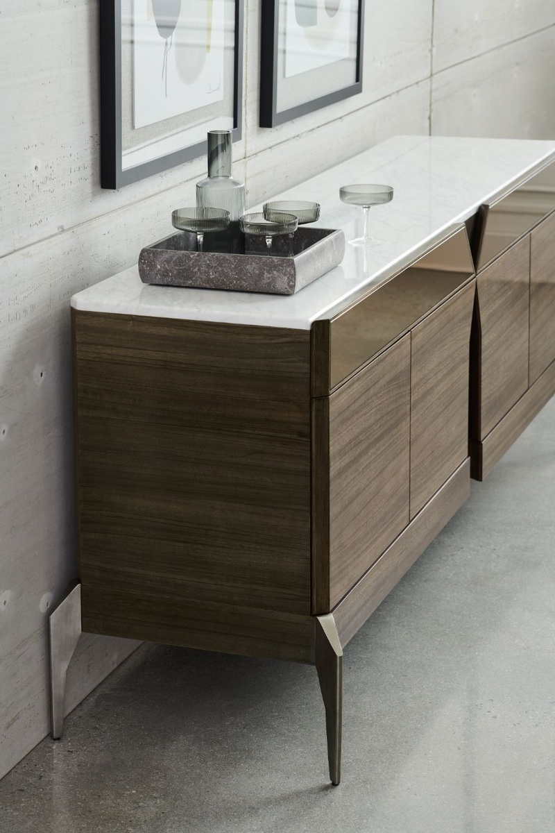 Buffet nickelé en bois | Caracole La Moda | Meubleluxe.fr