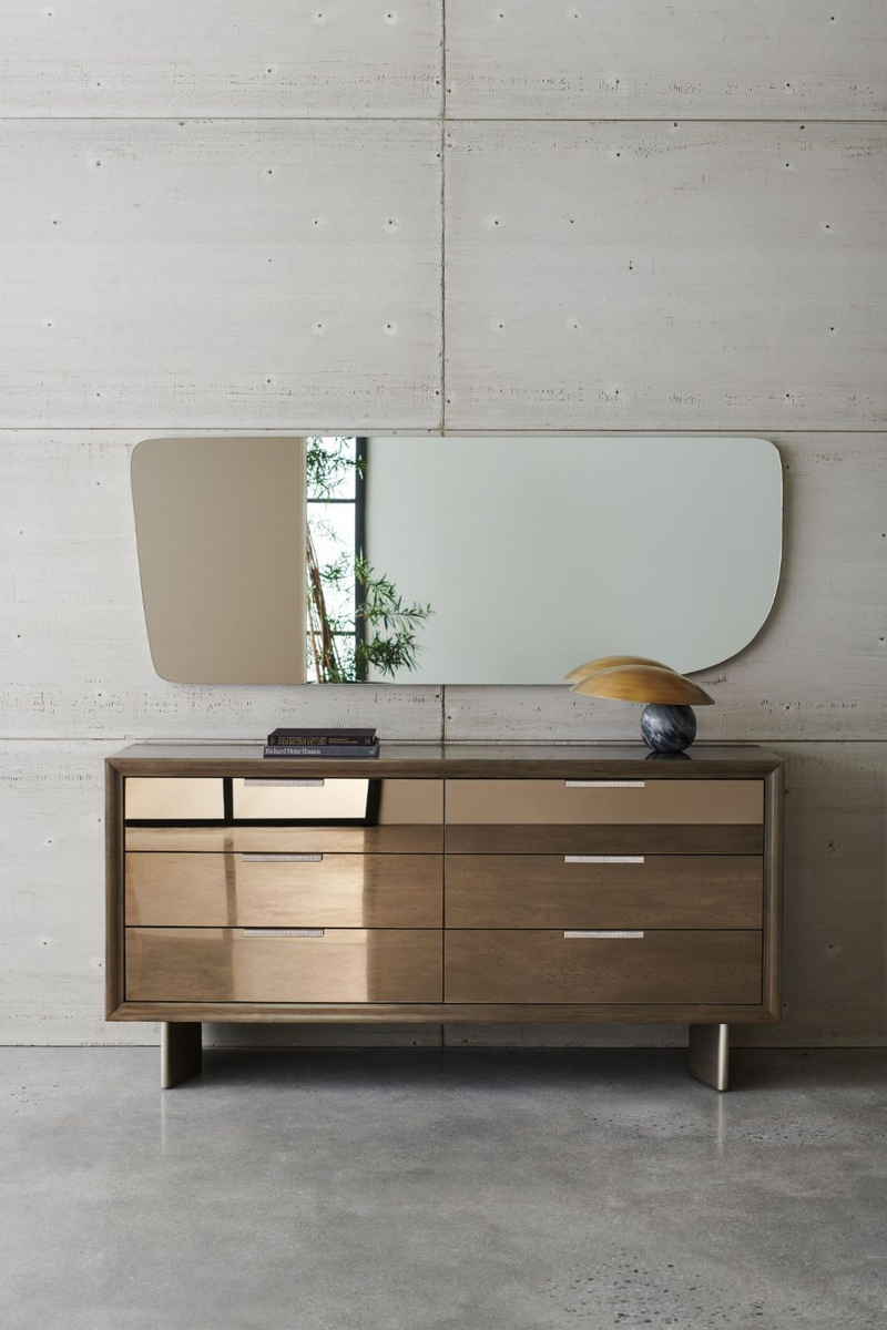 Double commode en verre teinté en bois | Caracole La Moda | Meubleluxe.fr