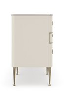 Commode en cuir et en verre fumé | Caracole Curtain Call | OROA.fr