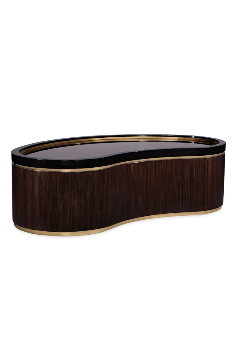 Table basse en bois massif d'ébène | Caracole Flow | Meubleluxe.fr