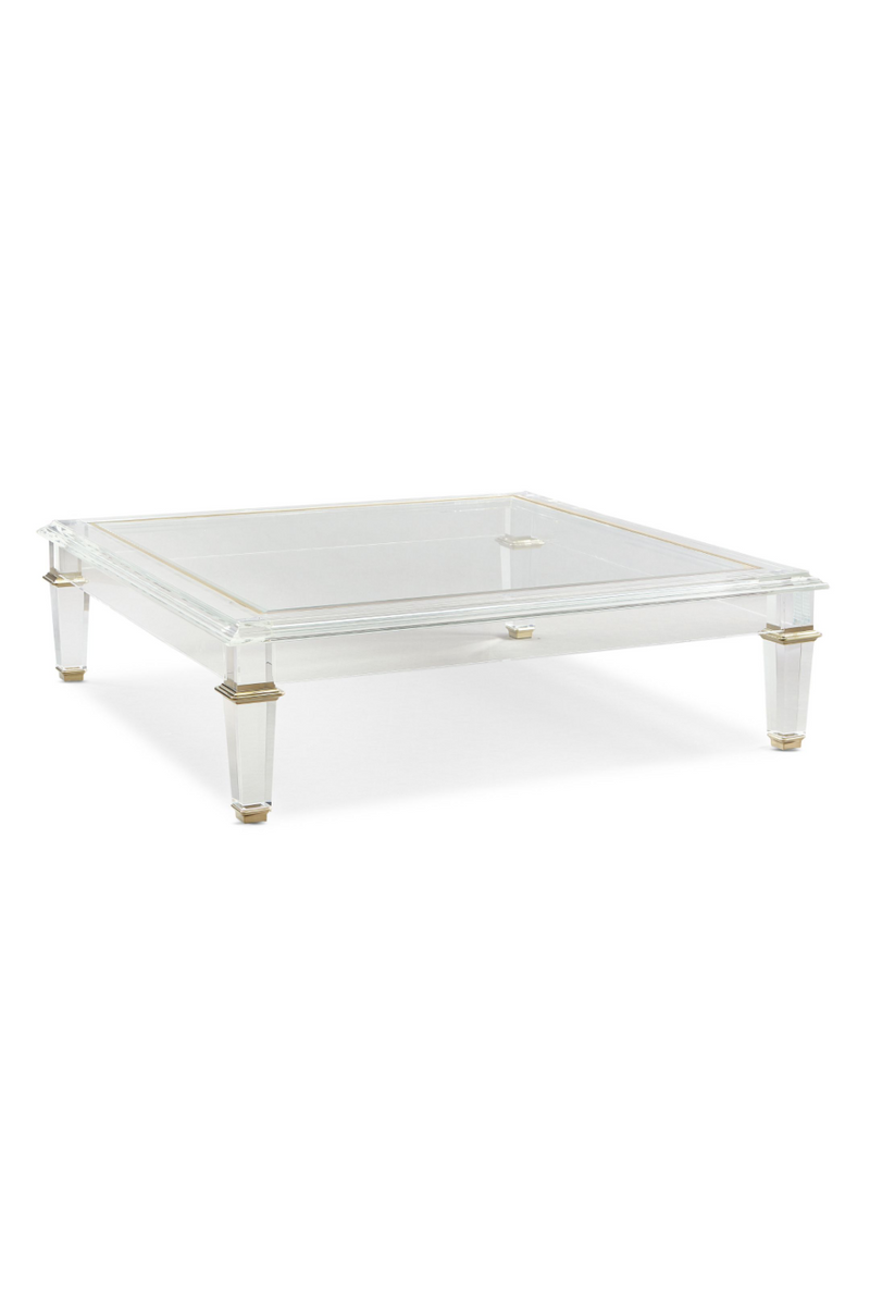 Table basse carrée en verre | Caracole Vogue | Meubleluxe.fr