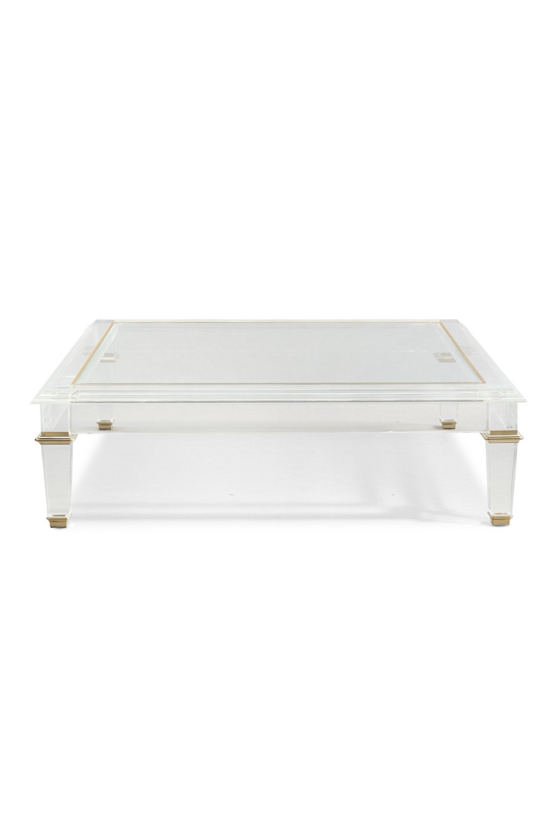 Table basse carrée en verre | Caracole Vogue | Meubleluxe.fr