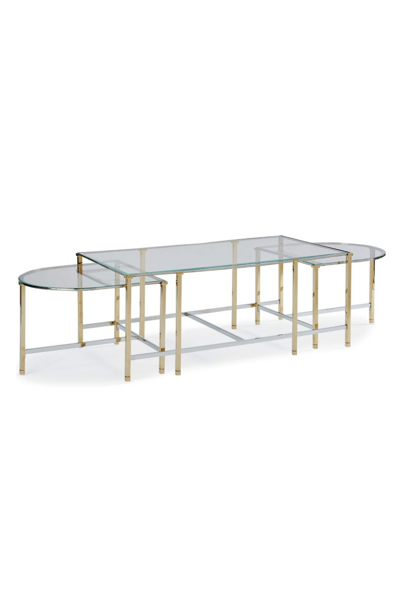 Table basse en laiton et en verre | Caracole Happy | Meubleluxe.fr