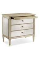 Table de chevet en bois de pin argenté | Caracole Beauty | Meubleluxe.fr