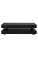 Table basse rectangulaire en chêne noir plein pied | Richmond Oakura | Meubleluxe.fr