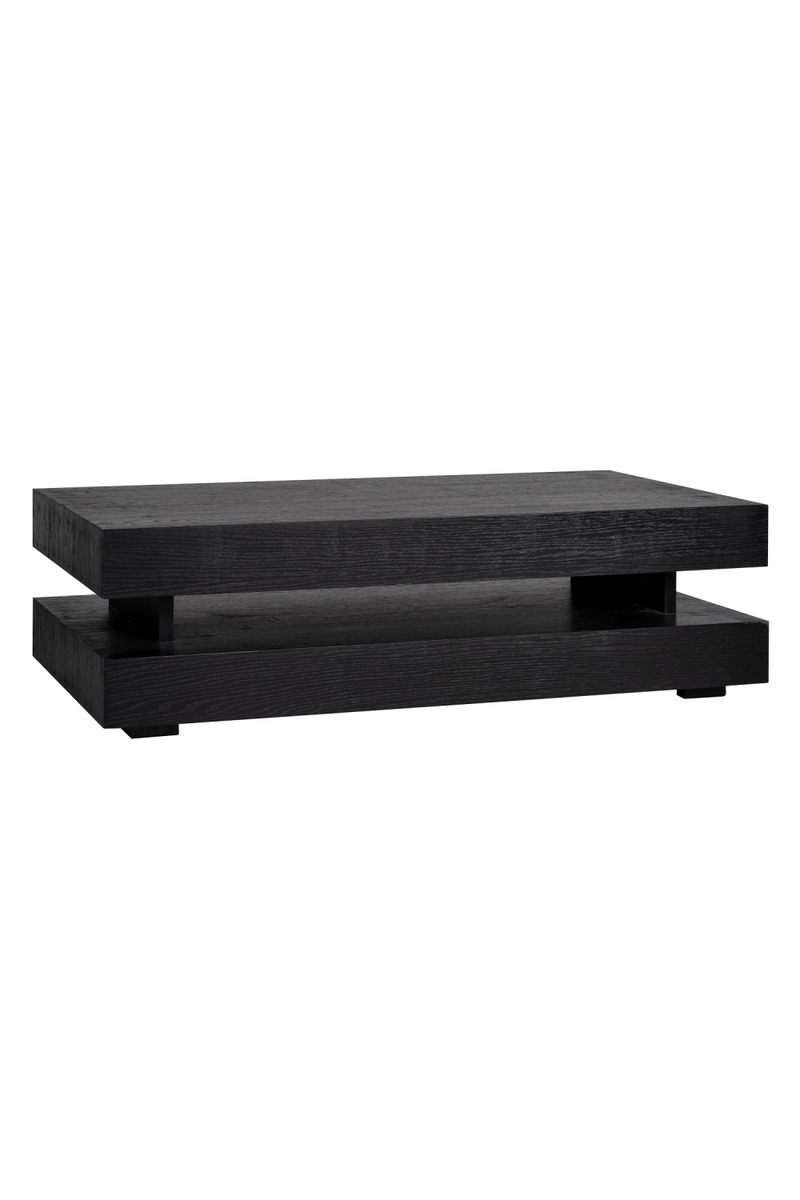 Table basse rectangulaire en chêne noir plein pied | Richmond Oakura | Meubleluxe.fr