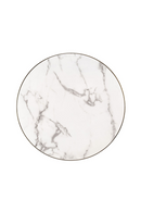 Table basse en laiton et marbre blanc | Richmond Odin | Meubleluxe.fr