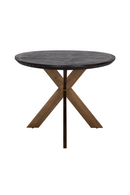 Table de salle à manger ovale en chêne et laiton 230 cm | Richmond Blackbone | Meubleluxe.fr