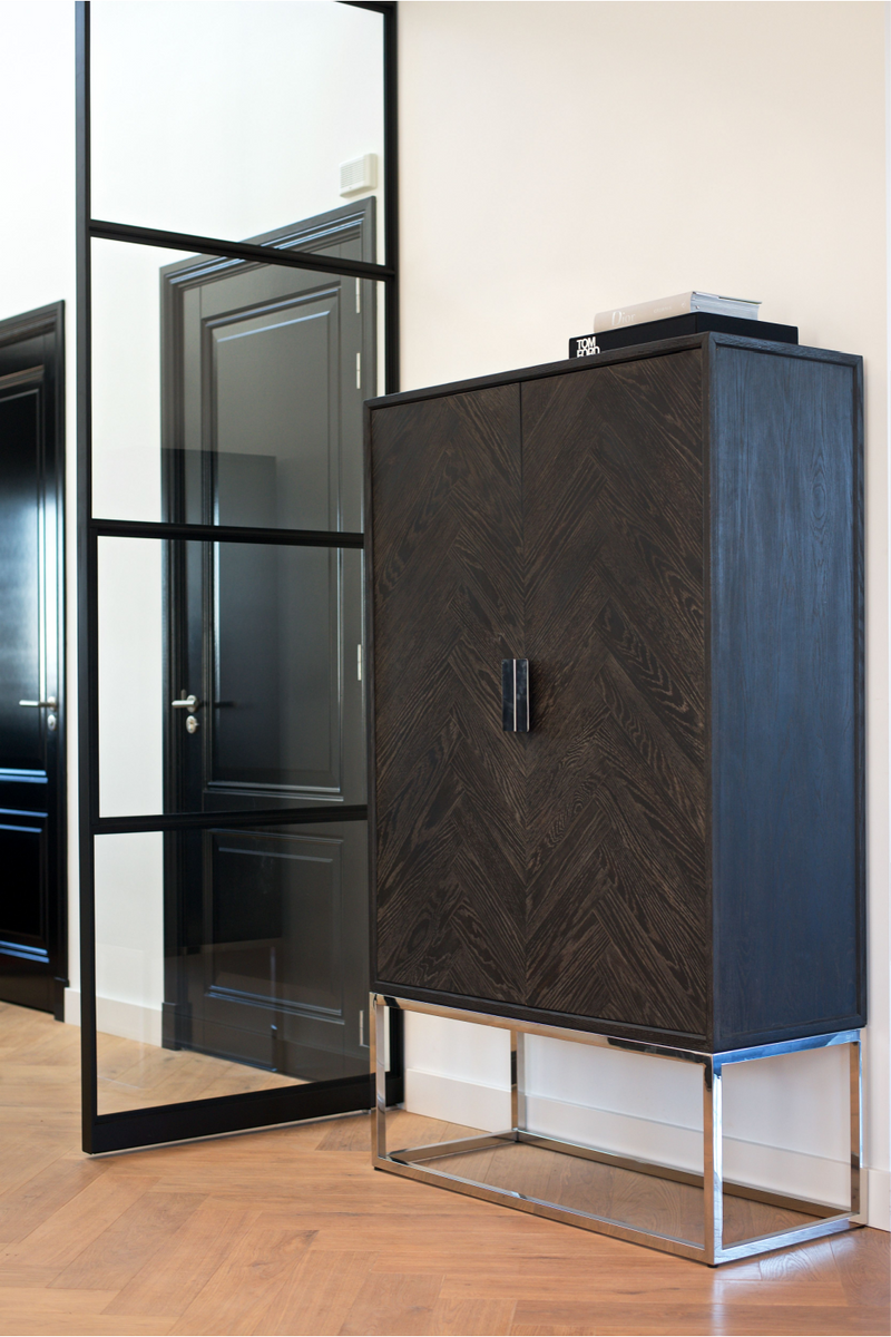 Armoire en chêne argentée | Richmond Blackbone | Meubleluxe.fr