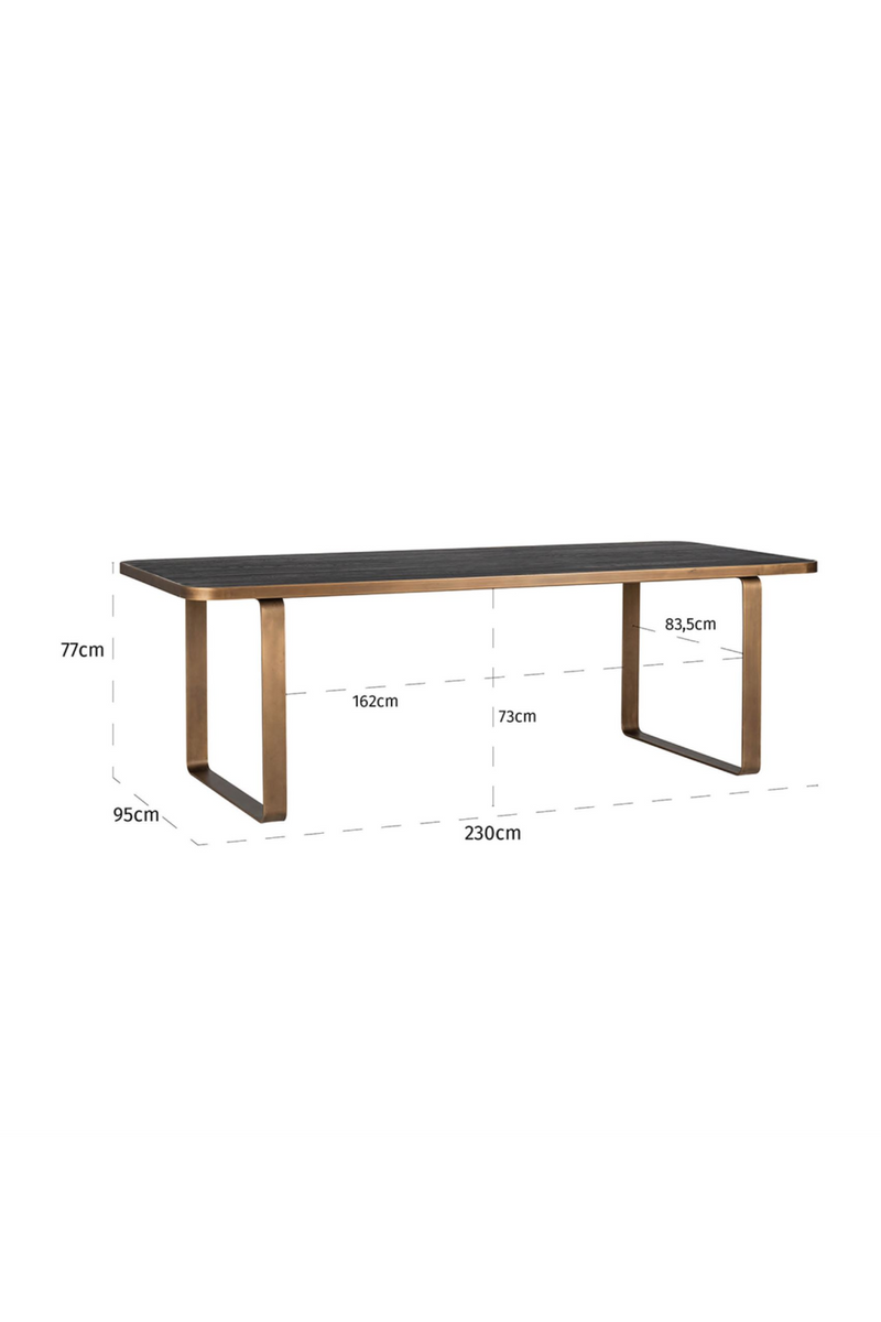 Table à manger en chêne encadrée d'or | Richmond Hunter