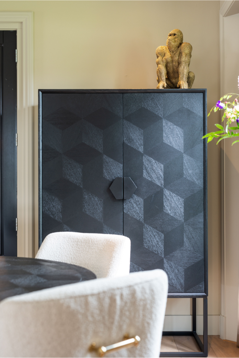 Cabinet en placage de chêne noir | Richmond Blax | Meubleluxe.fr