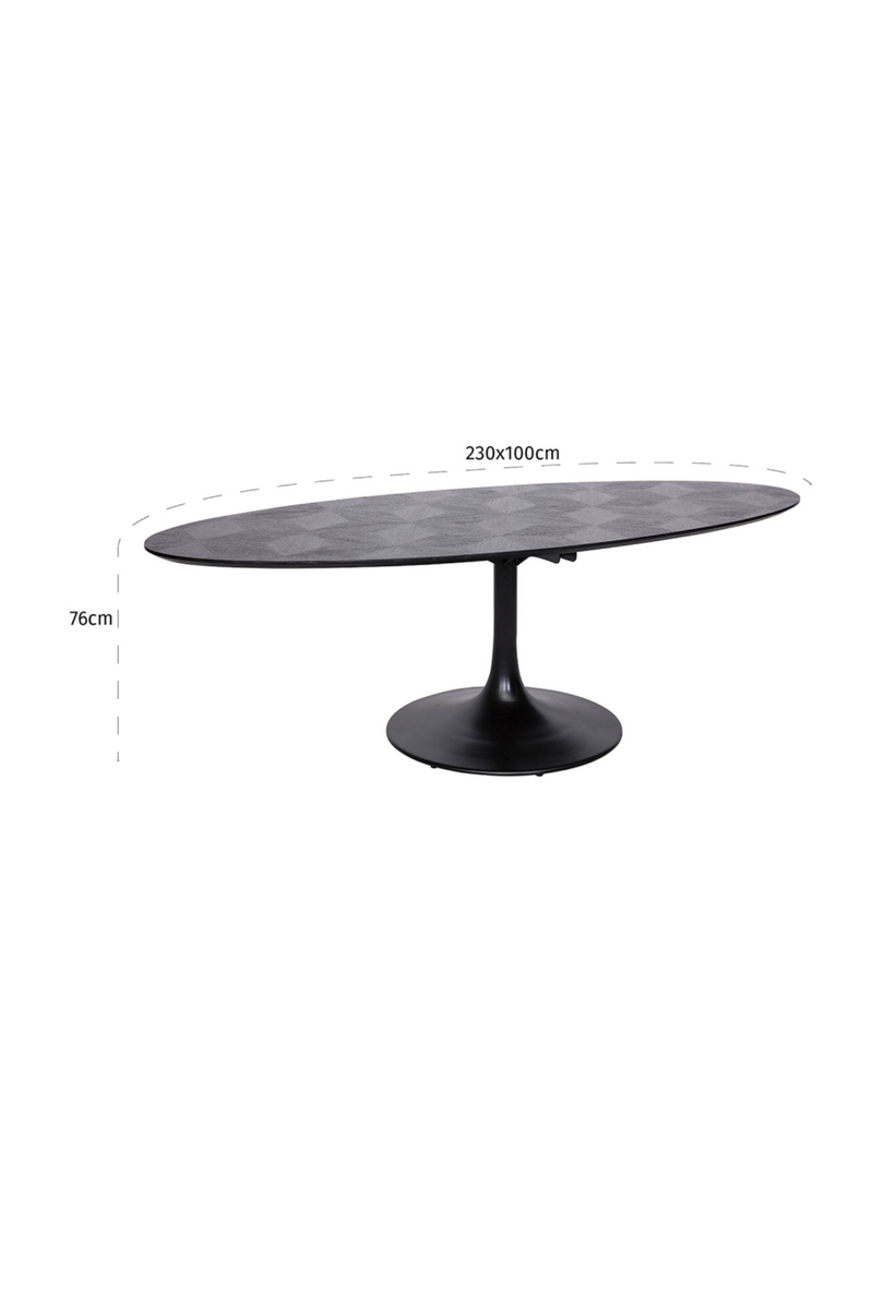 Table à manger à piédestal ovale | Richmond Blax | Meubleluxe.fr