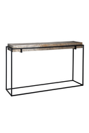 Table Console en aluminium Champagne Gold | Richmond Calloway | Meubleluxe.fr
