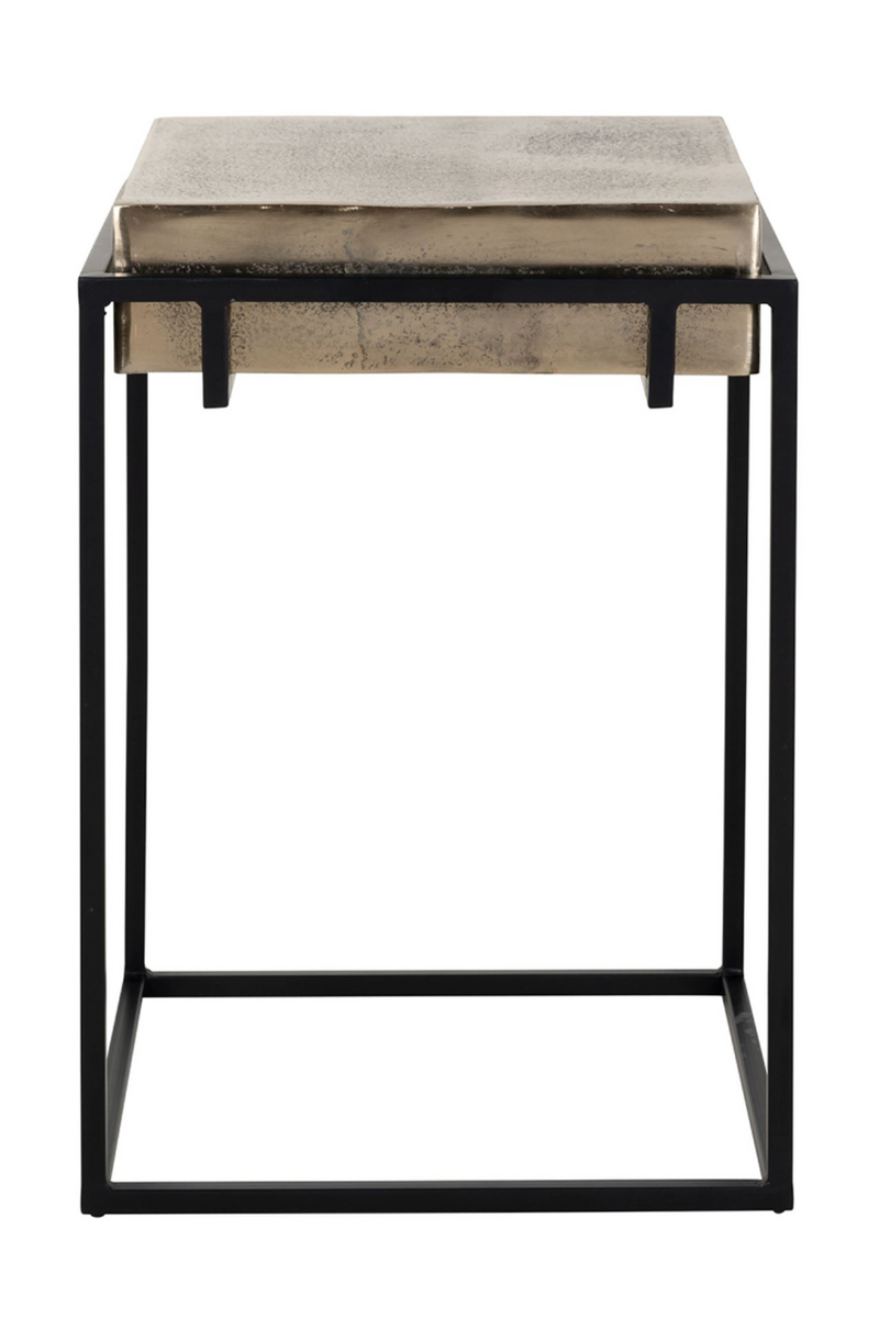 Table de bout rustique en aluminium | Richmond Calloway | Meubleluxe.fr