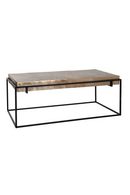 Table basse rectangulaire en aluminium doré | Richmond Calloway | Meubleluxe.fr