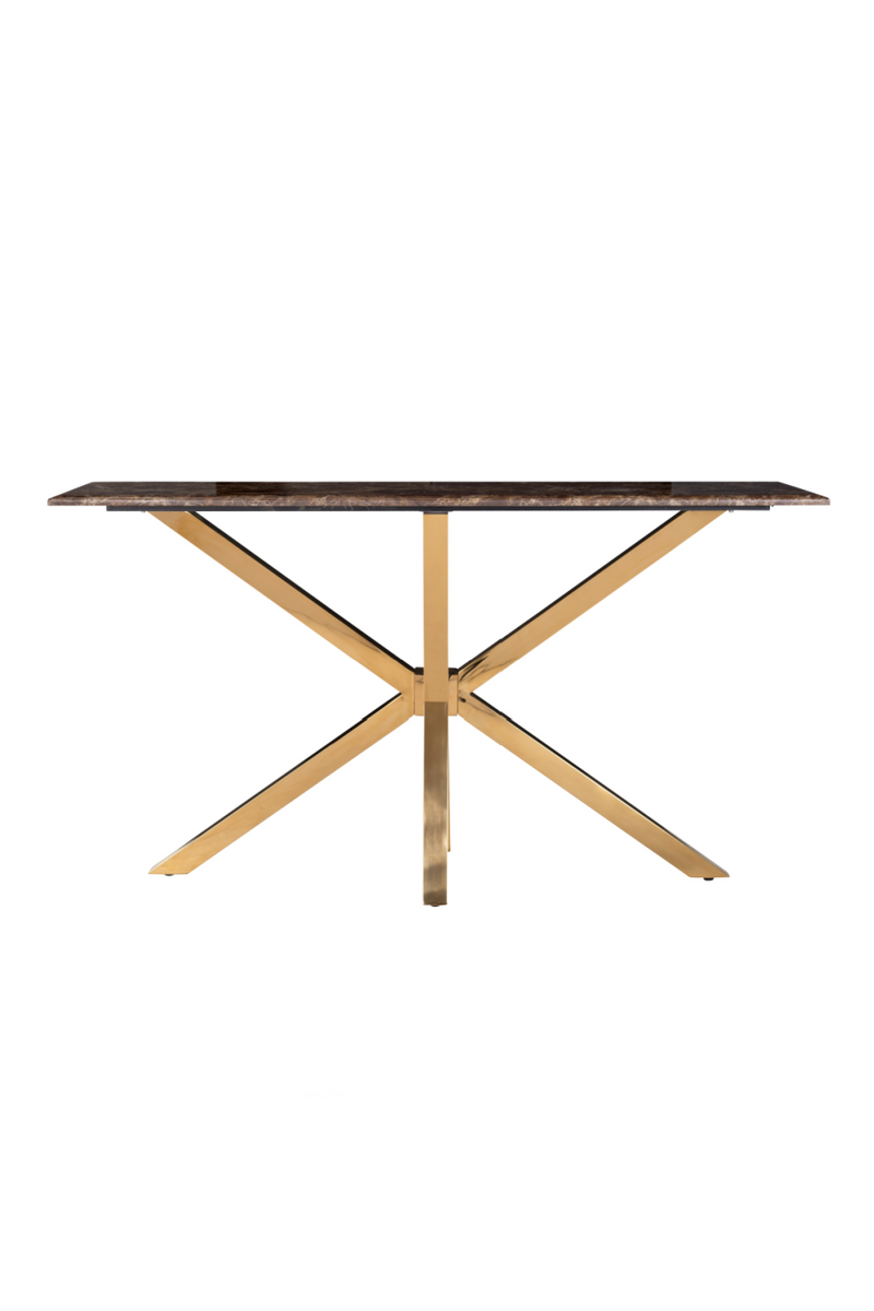 Table console en marbre brun | Richmond Conrad | Meubleluxe.fr