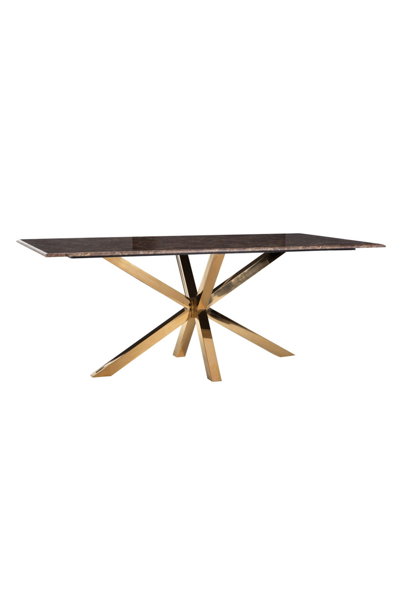 Table à manger en marbre à base d'or | Richmond Conrad | Meubleluxe.fr