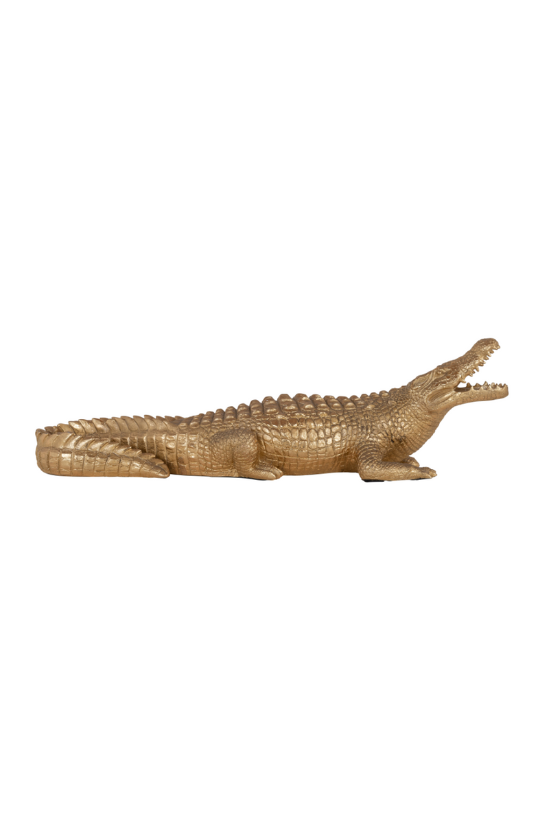 Objet déco reptile or S | Richmond Crocodile | Meubleluxe.fr