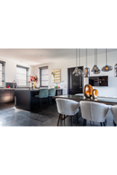 White Bouclé Modern Dining Chair | OROA Indigo | OROA