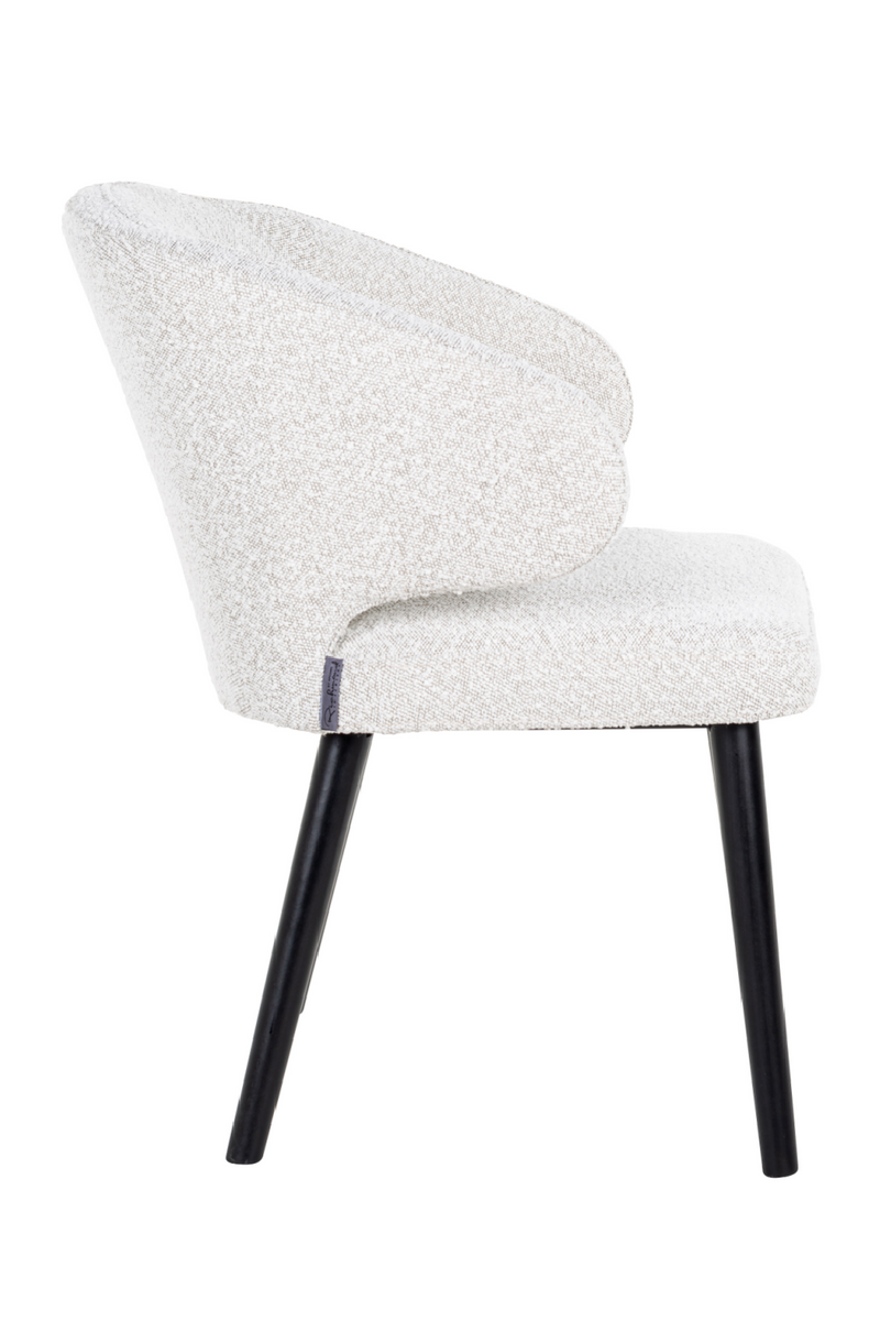 White Bouclé Modern Dining Chair | OROA Indigo | OROA