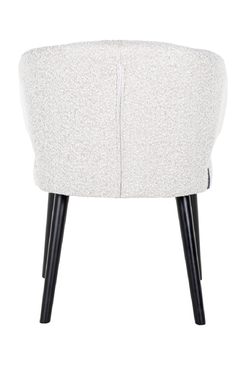 White Bouclé Modern Dining Chair | OROA Indigo | OROA