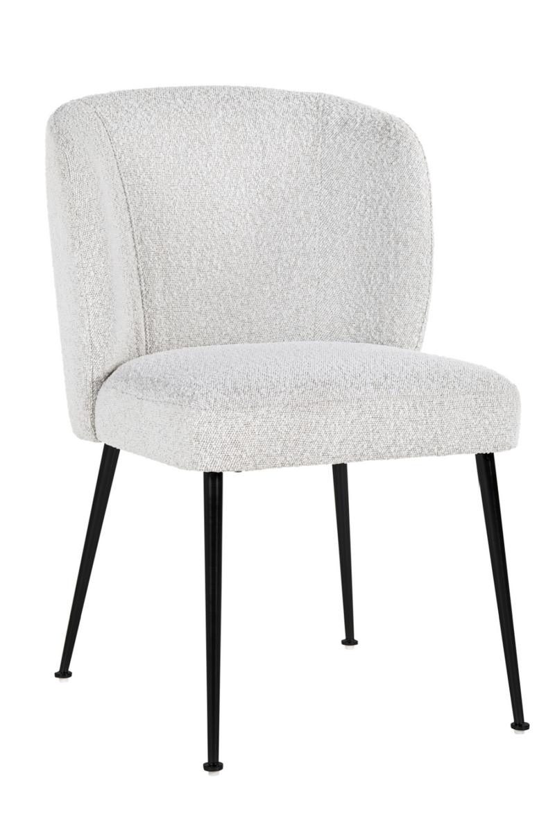 Black Leg White Bouclé Chair | OROA Fallon | OROA