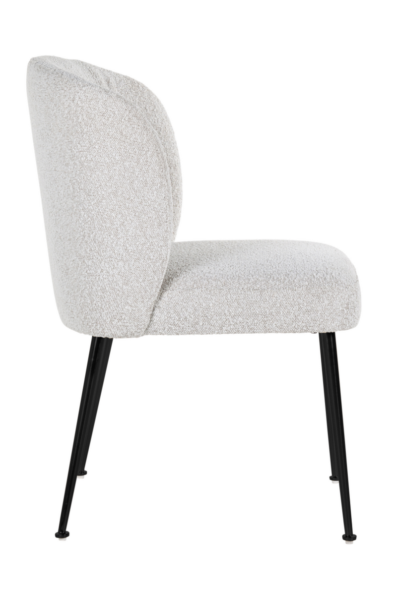 Black Leg White Bouclé Chair | OROA Fallon | OROA